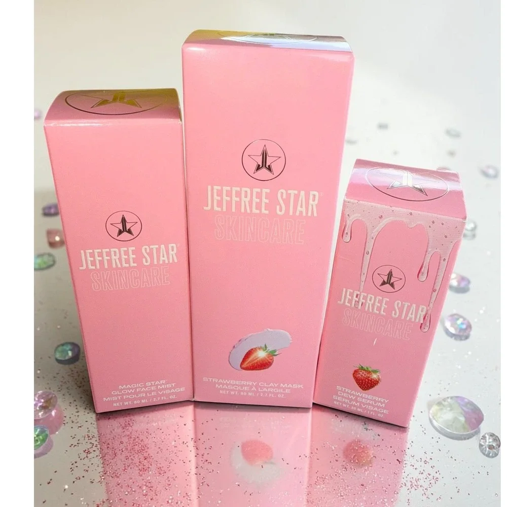 Jeffree Star Skincare - **Bundle!** Glow Mist! Strawberry Clay Mask & Dew Serum!